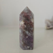 Load image into Gallery viewer, Pink Tourmaline and Lepidolite in Quartz Obelisk