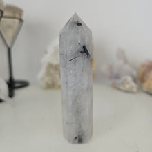 Load image into Gallery viewer, Black Tourmaline in Quartz Tower