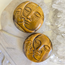 Load image into Gallery viewer, Tiger's Eye Moon Faces