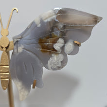 Load image into Gallery viewer, Black Flower Agate Butterfly Wings