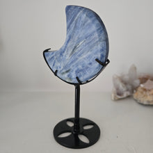 Load image into Gallery viewer, Blue Kyanite Moon on Stand