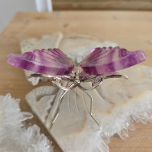 Load image into Gallery viewer, Magenta Fluorite Butterfly
