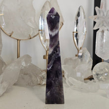 Load image into Gallery viewer, Chevron Amethyst Skinny Tower