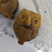 Load image into Gallery viewer, Tiger's Eye Owl Carving
