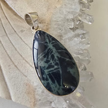 Load image into Gallery viewer, Spiderweb Obsidian Sterling Silver Pendant