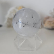 Load image into Gallery viewer, Black Tourmaline in Quartz Sphere - Rainbow
