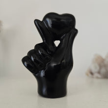 Load image into Gallery viewer, Black Obsidian Hand Heart