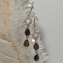 Load image into Gallery viewer, Opal and Tourmaline S/S Earrings
