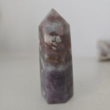 Load image into Gallery viewer, Pink Tourmaline and Lepidolite in Quartz Obelisk