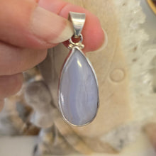Load image into Gallery viewer, Blue Lace Agate Sterling Silver Pendant
