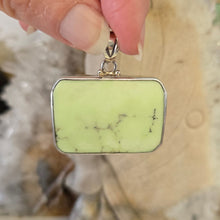 Load image into Gallery viewer, Citron Chrysoprase Sterling Silver Pendant