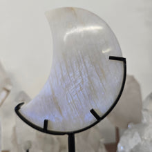 Load image into Gallery viewer, Moonstone Crescent Moon with Stand