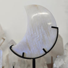 Load image into Gallery viewer, Moonstone Crescent Moon with Stand
