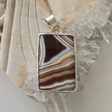 Load image into Gallery viewer, Brown Agate Sterling Silver Pendant
