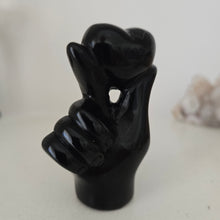 Load image into Gallery viewer, Black Obsidian Hand Heart