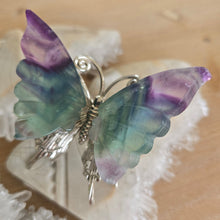 Load image into Gallery viewer, Rainbow Fluorite Butterfly