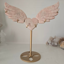 Load image into Gallery viewer, Pink Amethyst Heart Wings