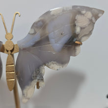 Load image into Gallery viewer, Black Flower Agate Butterfly Wings