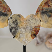 Load image into Gallery viewer, Yellow Crazy Lace Agate Heart with Wings