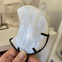 Load image into Gallery viewer, Moonstone Crescent Moon with Stand