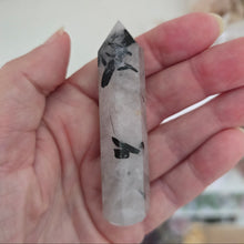 Load image into Gallery viewer, Black Tourmaline in Quartz Tower