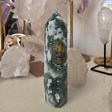 Load image into Gallery viewer, Moss Agate Tower