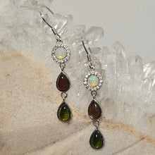 Load image into Gallery viewer, Opal and Tourmaline S/S Earrings