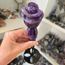 Load image into Gallery viewer, Chevron Amethyst Rose with Stand