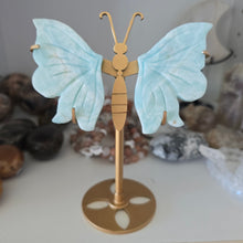 Load image into Gallery viewer, Blue Aragonite Butterfly Wings