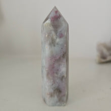 Load image into Gallery viewer, Pink Tourmaline and Lepidolite in Quartz Obelisk