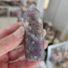 Load image into Gallery viewer, Pink Tourmaline and Lepidolite in Quartz Obelisk