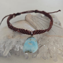 Load image into Gallery viewer, Larimar Macrame Armband/Bracelet