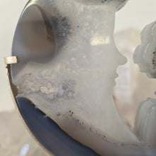 Load image into Gallery viewer, Druzy Agate Crescent Moon Fairy on Stand - medium