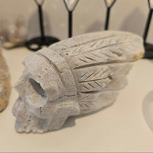 Load image into Gallery viewer, Quartz Cluster Stone Chief Skull
