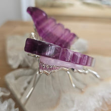 Load image into Gallery viewer, Magenta Fluorite Butterfly