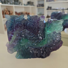 Load image into Gallery viewer, Rainbow Fluorite Owls