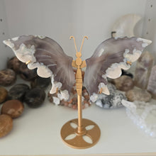 Load image into Gallery viewer, Black Flower Agate Butterfly Wings
