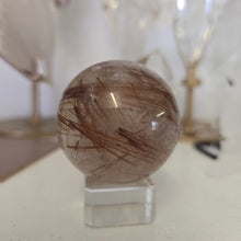 Load image into Gallery viewer, Rutile Quartz Sphere - Copper