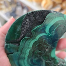 Load image into Gallery viewer, Malachite Crescent Moon