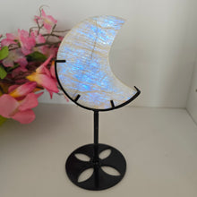 Load image into Gallery viewer, Moonstone Crescent Moon with Stand