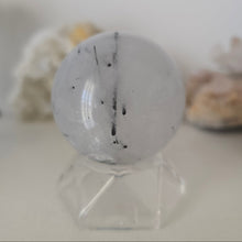 Load image into Gallery viewer, Black Tourmaline in Quartz Sphere - Rainbow