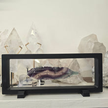 Load image into Gallery viewer, Rainbow Fluorite Feather in case