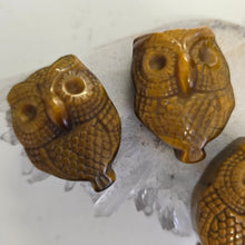 Load image into Gallery viewer, Tiger's Eye Owl Carving