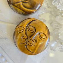 Load image into Gallery viewer, Tiger's Eye Moon Faces