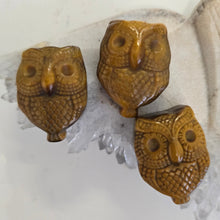 Load image into Gallery viewer, Tiger's Eye Owl Carving