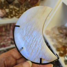 Load image into Gallery viewer, Moonstone Crescent Moon with Stand