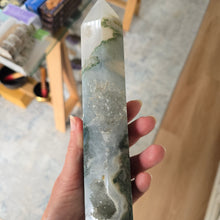 Load image into Gallery viewer, Moss Agate Tower
