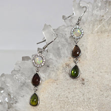 Load image into Gallery viewer, Opal and Tourmaline S/S Earrings