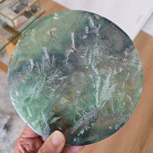 Load image into Gallery viewer, Feather Fluorite Spinning Table