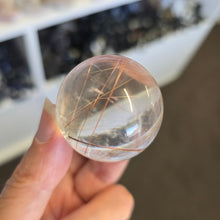 Load image into Gallery viewer, Rutile Quartz Sphere - Copper